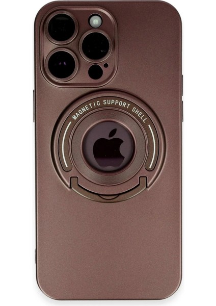 iPhone 13 Pro Max Kılıf Lukka Magneticsafe Kapak - Kahverengi