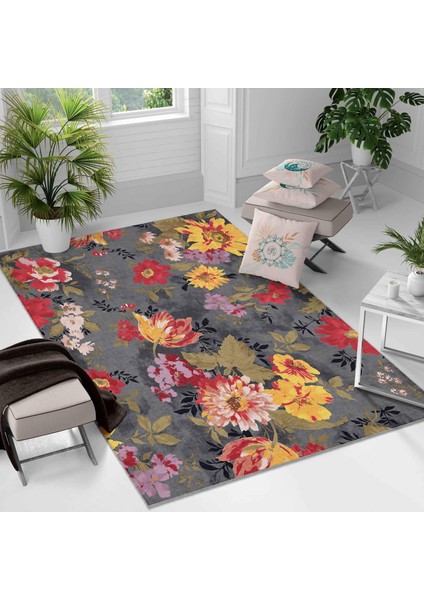 Kaymaz Taban Yıkanabilir Halı – Mutfak, Salon, Yatak Odası Için Modern Dijital Baskı Halı