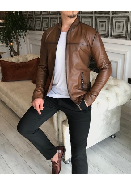 Deri Mont Ceket Camel T4312 fiyatları