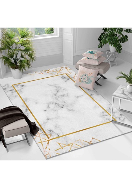 Kaymaz Taban Yıkanabilir Halı – Mutfak, Salon, Yatak Odası Için Modern Dijital Baskı Halı