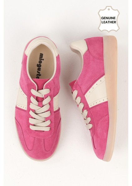 Emilia Hakiki Süet Fuşya Renkkadın Spor Ayakkabı