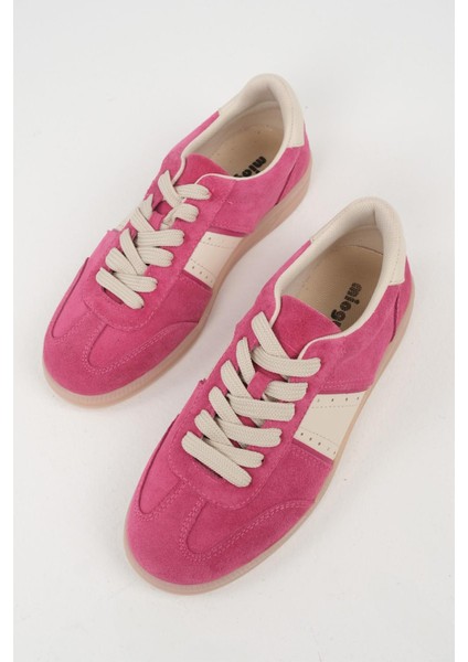 Emilia Hakiki Süet Fuşya Renkkadın Spor Ayakkabı modelleri