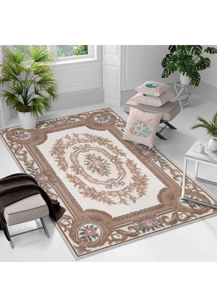 Kaymaz Taban Yıkanabilir Halı – Mutfak, Salon, Yatak Odası Için Modern Dijital Baskı Halı (SLNHAL173)