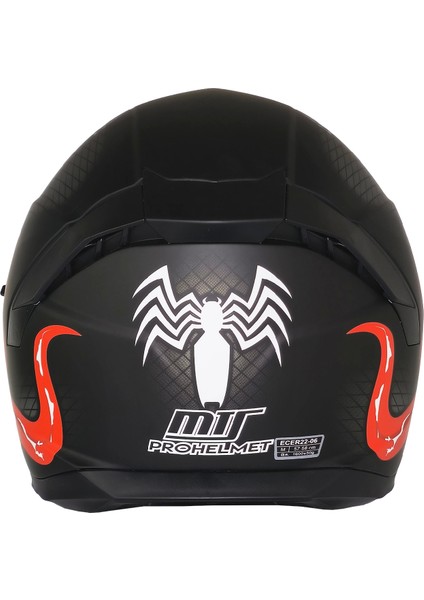 M-910 Starline Mat Siyah-Kırmızı Güneş Vizörlü Kask (Siyah Camlı) fiyatları