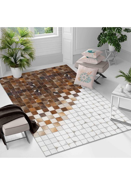 Kaymaz Taban Yıkanabilir Halı – Mutfak, Salon, Yatak Odası Için Modern Dijital Baskı Halı