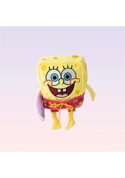 Sünger Bob Kare Pantolon Figürlü Sörf Aparatlı Peluş 20 cm