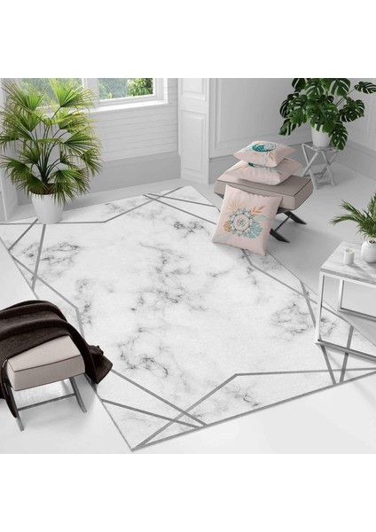Kaymaz Taban Yıkanabilir Halı – Mutfak, Salon, Yatak Odası Için Modern Dijital Baskı Halı