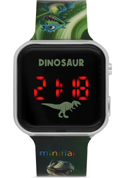 Dinozor MFD8001 Square LED Çocuk Saati