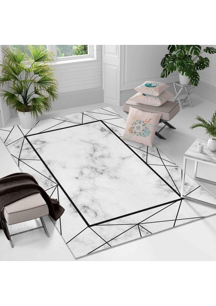 Kaymaz Taban Yıkanabilir Halı – Mutfak, Salon, Yatak Odası Için Modern Dijital Baskı Halı