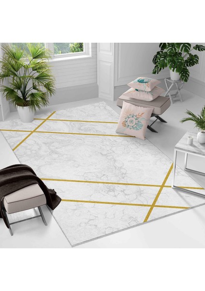 Kaymaz Taban Yıkanabilir Halı – Mutfak, Salon, Yatak Odası Için Modern Dijital Baskı Halı