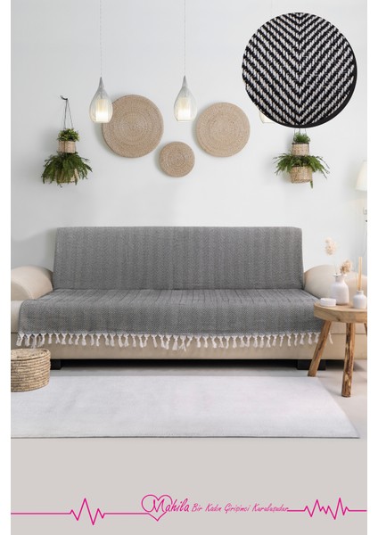 Klasik Pamuklu Koltuk Örtüsü | 180X210CM Balık Sırtı Desen Koltuk Örtüsü
