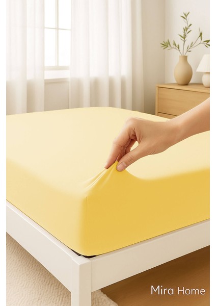 Çift Kişilik Düz Penye %100 Pamuklu Lastikli Çarşaf 160X200