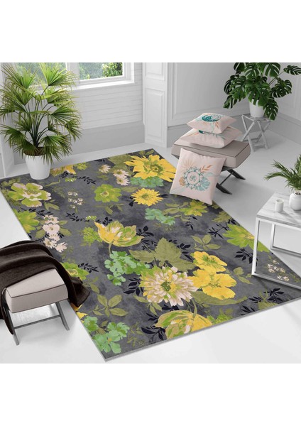 Kaymaz Taban Yıkanabilir Halı – Mutfak, Salon, Yatak Odası Için Modern Dijital Baskı Halı