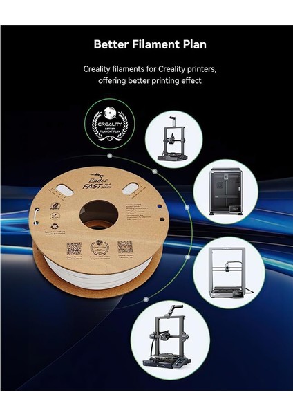 Ender Fast Açık Gri 1.75MM Pla 3D Baskı Filamenti - indirimleri