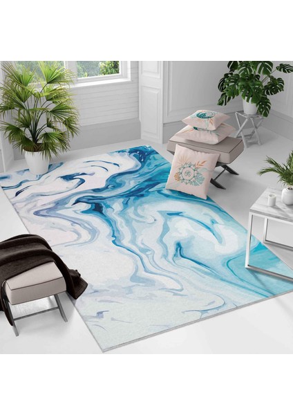 Kaymaz Taban Yıkanabilir Halı – Mutfak, Salon, Yatak Odası Için Modern Dijital Baskı Halı