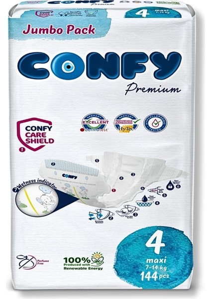Premium 4 Numara Bebek Bezi Maxi 7 - 14 Kg 144 Adet fiyatları