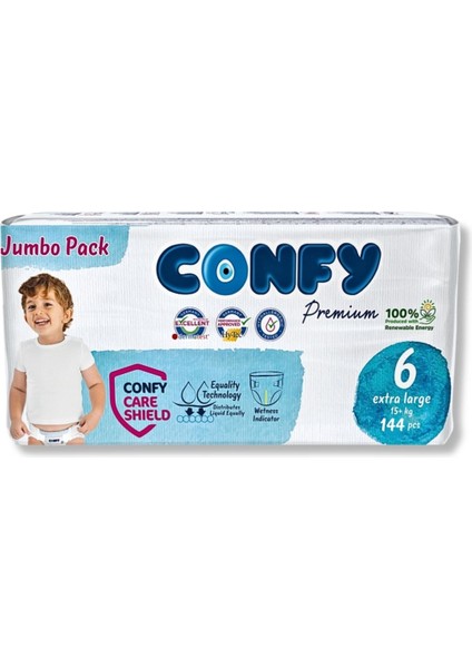 Premium 6 Numara Bebek Bezi Extralarge +15 Kg 144 Adet