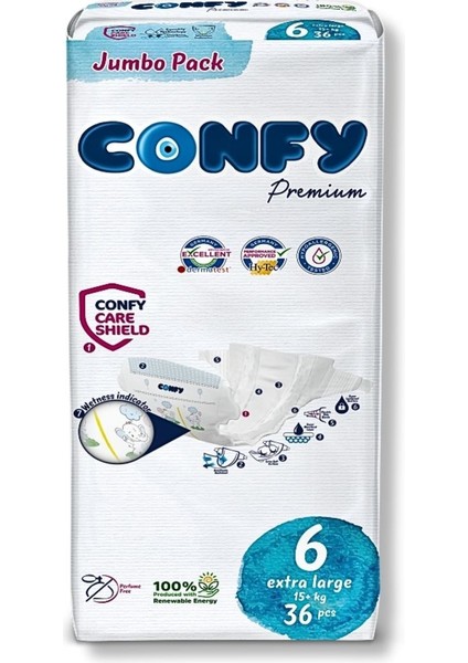 Premium 6 Numara Bebek Bezi Extralarge +15 KG 36 Adet fiyatları