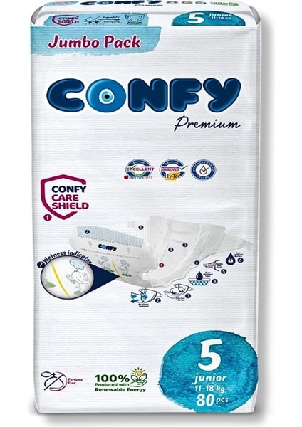 Premium 5 Numara Bebek Bezi Junior 11 - 18 Kg 80 Adet fiyatları