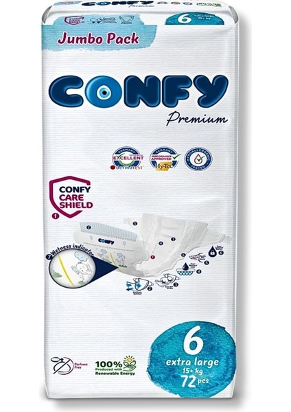 Premium 6 Numara Bebek Bezi Extralarge +15 Kg 72 Adet fiyatları