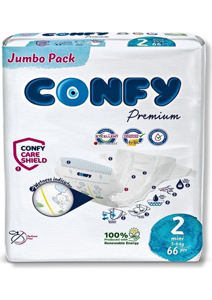 Premium 2 Numara Bebek Bezi Mini 3 - 6 Kg 66 Adet fiyatları