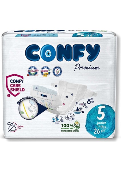 Premium 5 Numara Bebek Bezi Junior 11 - 18 KG 26 Adet fiyatları
