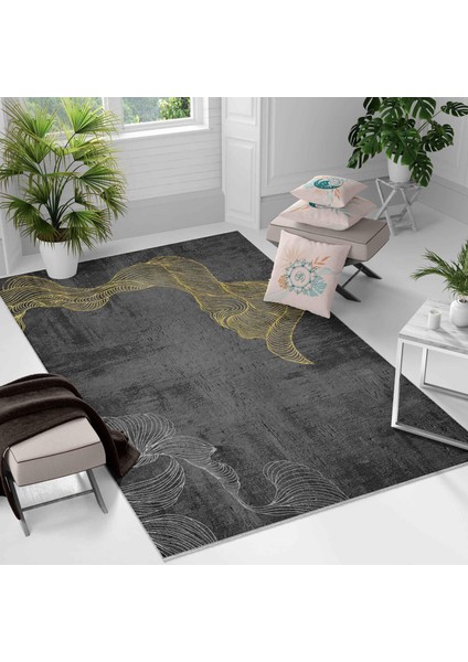 Kaymaz Taban Yıkanabilir Halı – Mutfak, Salon, Yatak Odası Için Modern Dijital Baskı Halı