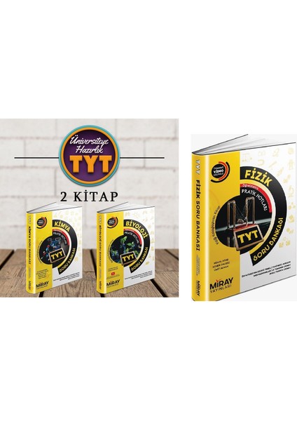 Tyt Biyoloji Fizik Kimya Soru Bankası Seti 3 Kitap