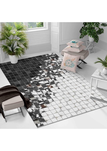 Kaymaz Taban Yıkanabilir Halı – Mutfak, Salon, Yatak Odası Için Modern Dijital Baskı Halı