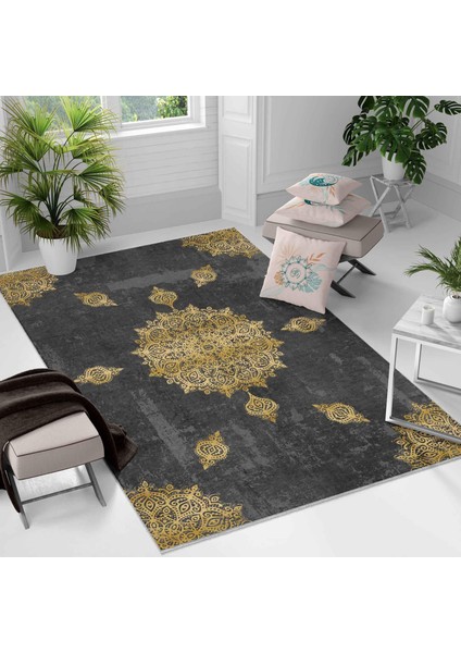 Kaymaz Taban Yıkanabilir Halı – Mutfak, Salon, Yatak Odası Için Modern Dijital Baskı Halı