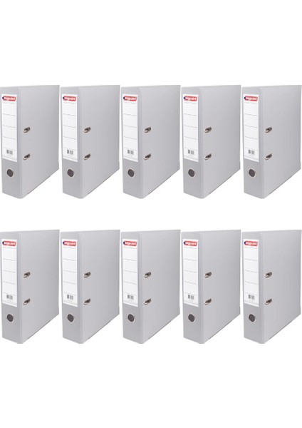 Klasör, 10 Adet, 2 Halkalı, 480 Sayfa Kapasiteli, Geniş, Gri fiyatları