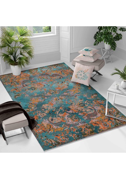 Kaymaz Taban Yıkanabilir Halı – Mutfak, Salon, Yatak Odası Için Modern Dijital Baskı Halı