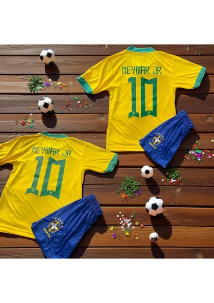 Neymar Brezilya Milli Takım T-Shirt Sarı Halı Saha Forması