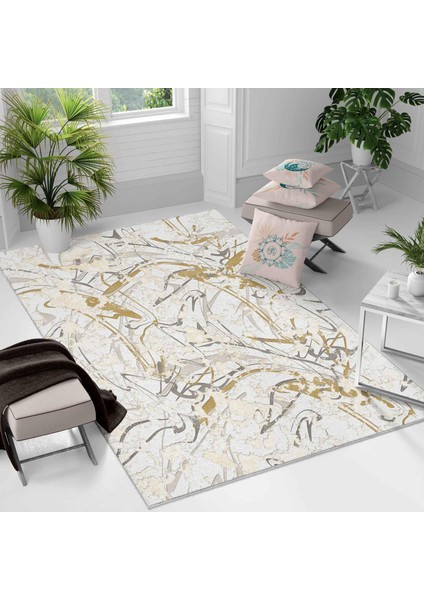 Kaymaz Taban Yıkanabilir Halı – Mutfak, Salon, Yatak Odası Için Modern Dijital Baskı Halı