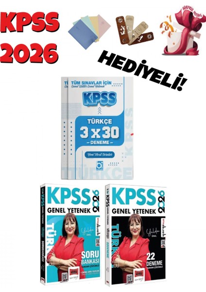 2026 Kpss Türkçe Soru Bankası + 22 + 3 Deneme 3lü Set Bigelio ve