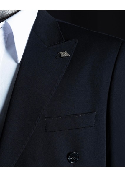 Italyan Stil Slim Fit Kruvaze Erkek Ceket Siyah T13741 fırsatları