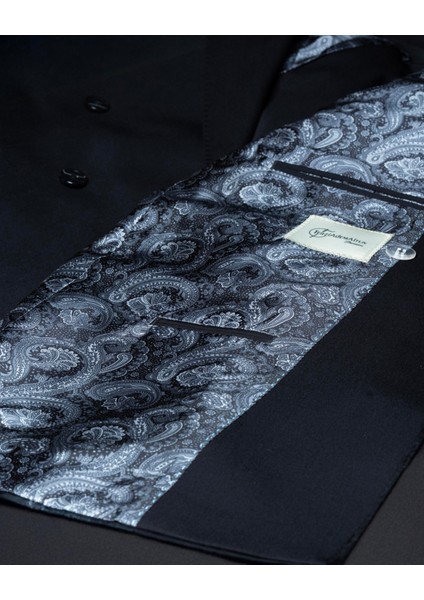 Italyan Stil Slim Fit Kruvaze Erkek Ceket Siyah T13741 indirimleri