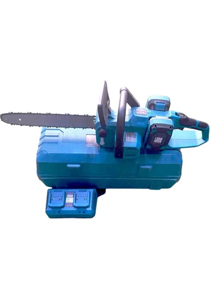 Çift Batarya Ile Çalışan Şarjlı Zincirli Ağaç Kesme Budama Motoru Akülü Hizar