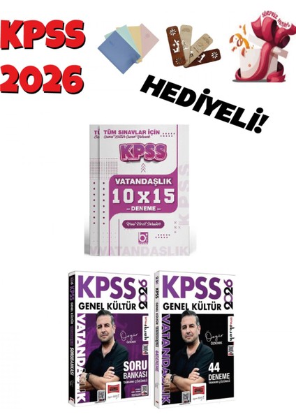 Yargı 2026 Kpss Vatandaşlık Soru Bankası + 44 + 10 Deneme 3 Lü Se