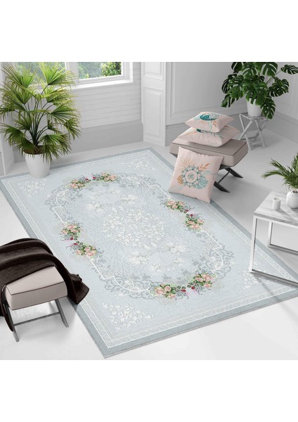 Kaymaz Taban Yıkanabilir Halı – Mutfak, Salon, Yatak Odası Için Modern Dijital Baskı Halı (SLNHAL171)