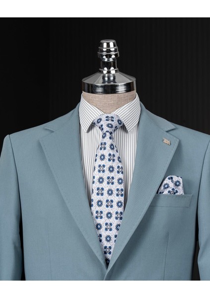 Italyan Stil Slim Fit Mono Yaka Erkek Tek Ceket Mavi T14370 fiyatları