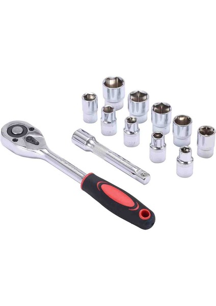 12 Parça Cırcır Seti Lokmalı, 24 Dişli Çabuk Açılan Cırcır ve 5" Uzatma Çubuğu Krom Vanadyum Çelik fiyatları