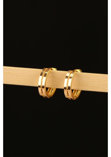 Ajda 2 Sıra Altın Küpe CGKKP0213