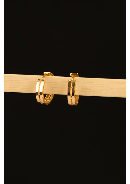 Ajda 2 Sıra Altın Küpe CGKKP0213