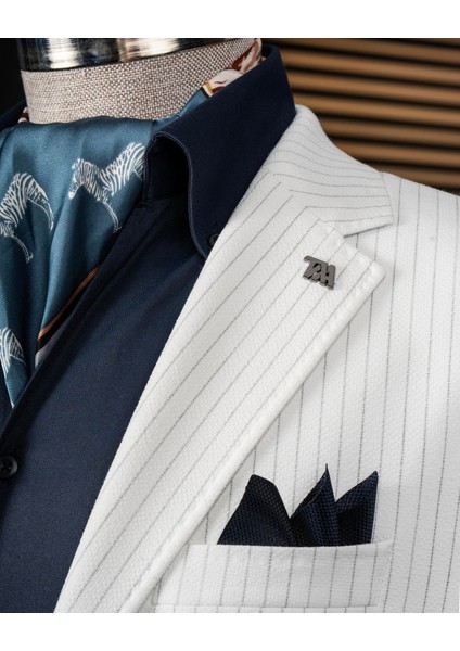 Italyan Stil Slim Fit Gofre Kumaş Ceket Pantalon Takım Elbise Ekru T13875 fırsatları