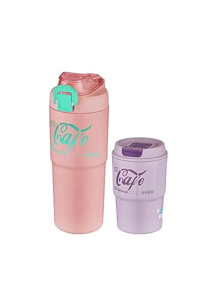 Vagolife 2'li Çelik Termos-Kahve Bardağı Seti 750ML Çift Kullaım TERMOS//450ML Mug Kahve Bardağı