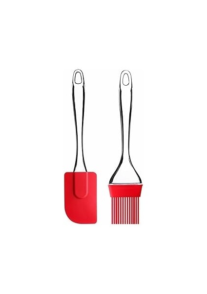 Silikon Spatula Seti 2ın1 // Isıya Dayanıklı & Bpa Içermez // 2 Parça Yapışmaz, Pişirme, Kar