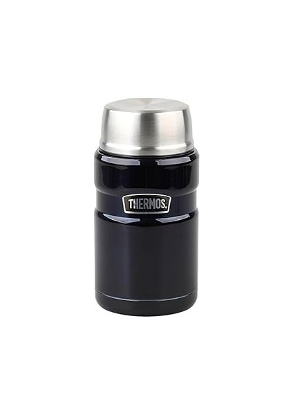 SK3021 Stailess Kig Yemek Termosu 0.71 Lt Lacivert Çelik Termos SK3020MB