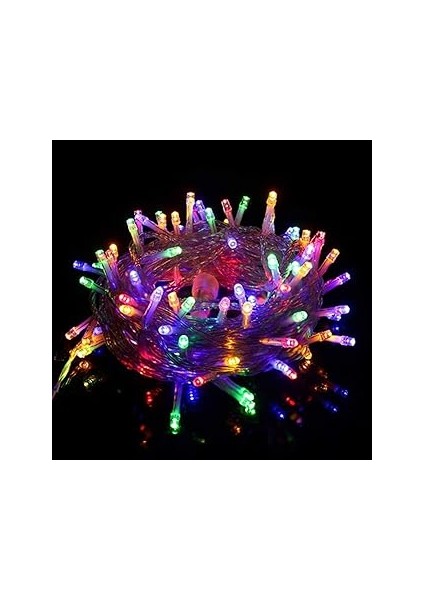 Robeve 10 Metre 100 Ledli Fişli LED Işık Rgb Karışık Rek Yılbaşı LED Işık Dekor Lambası Yılbaşı Ağa