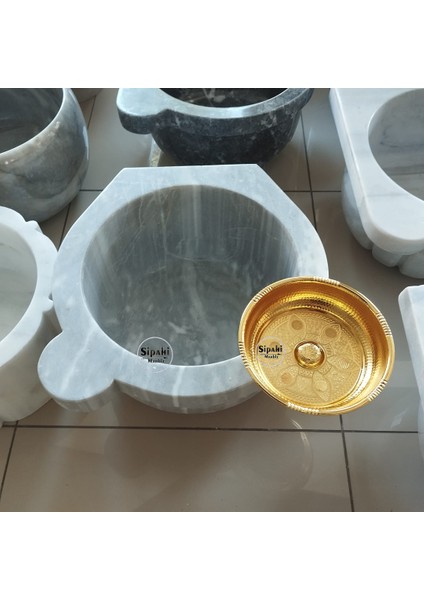 Altın Kaplama Osmanlı Hamam Tası - Pirinç